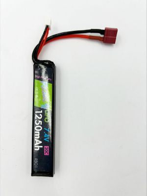 Rebel - 1250mAh 7.4v Lipo Battery Stick (Deans)