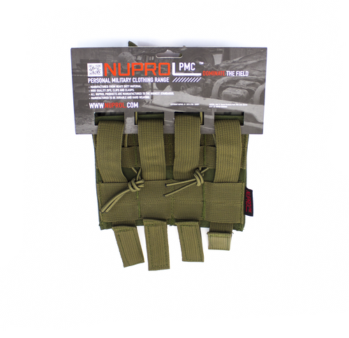NUPROL -  Double Open M4 mag pouch - Green / OD