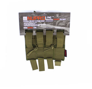 NUPROL -  Double Open M4 mag pouch - Green / OD