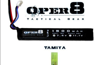 Oper8 - 7.4v Lipo 1500mAH Stick Mini Tamiya