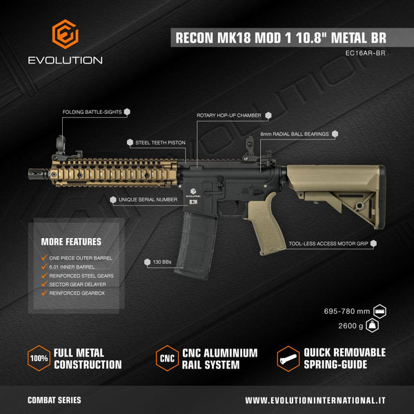 Evolution - Recon Mk18 Mod 1 10.8" AEG - Black / Bronze