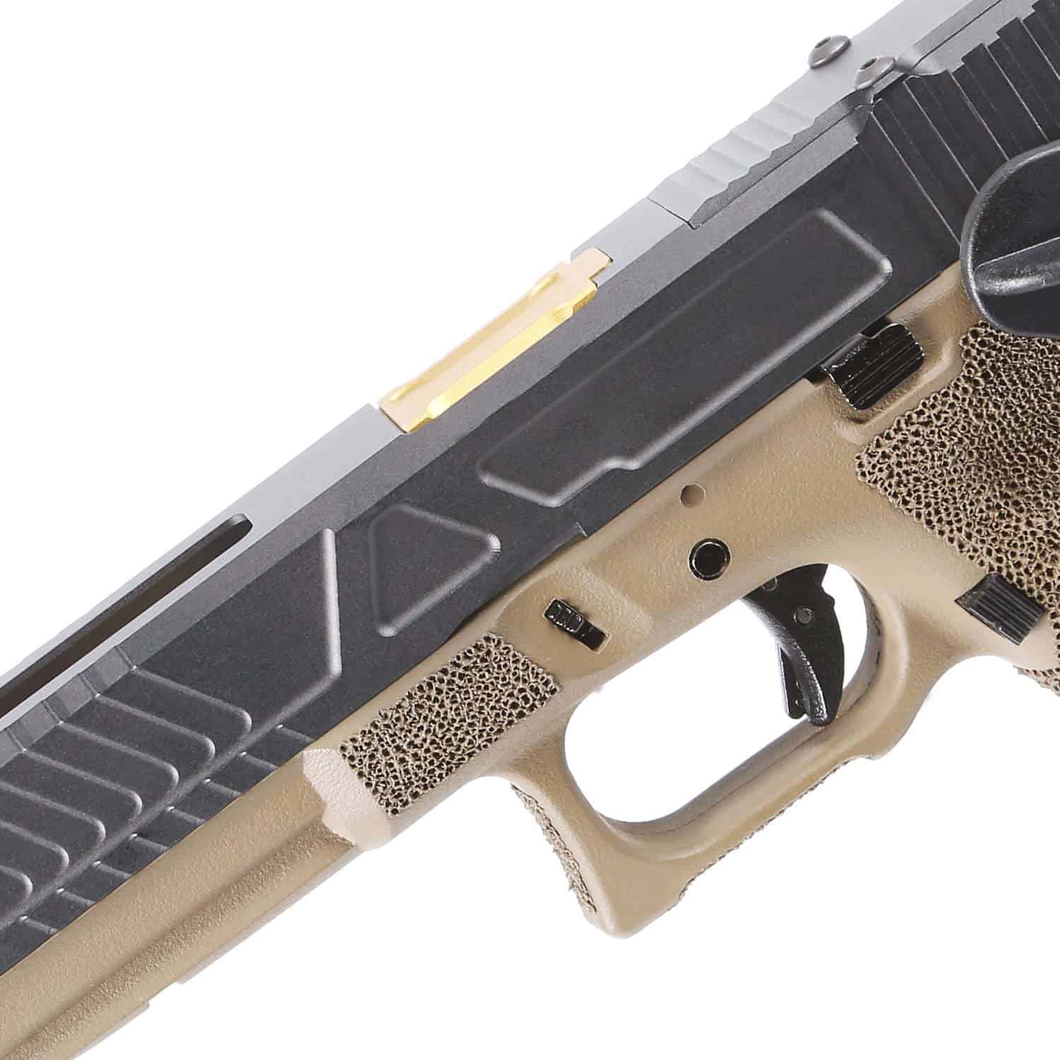 King Arms - G17 Style RMR Mount Custom Gas Blowback Pistol - BK2 ...